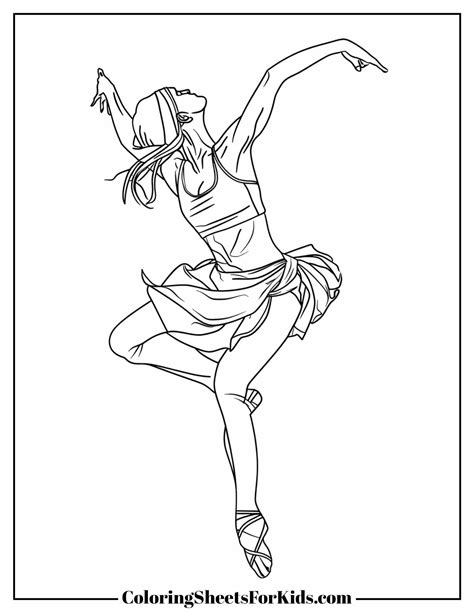 Dancer Coloring Shee