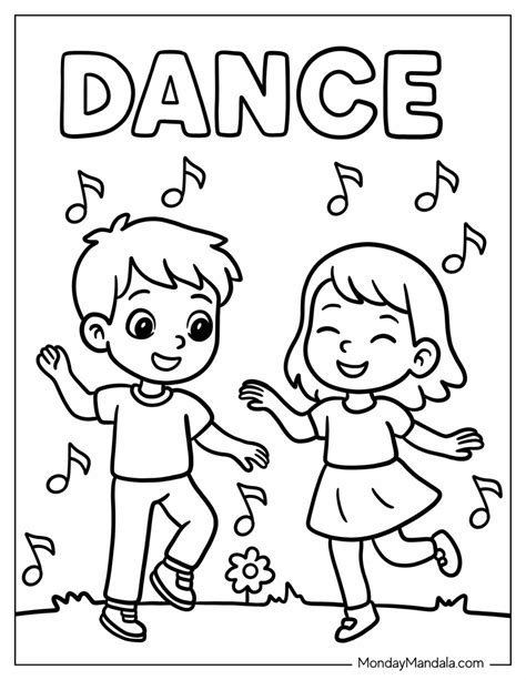 Dancing Coloring Sheets