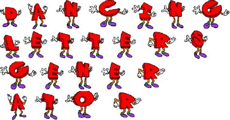 Dancing Letters Generator