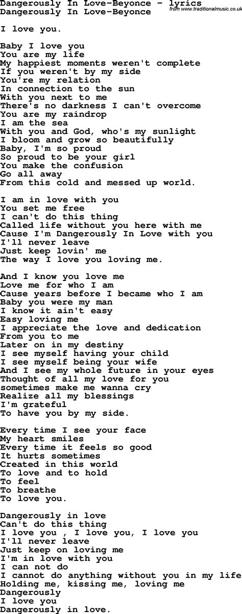 Dangerously in love lyrics. Things To Know About Dangerously in love lyrics. 