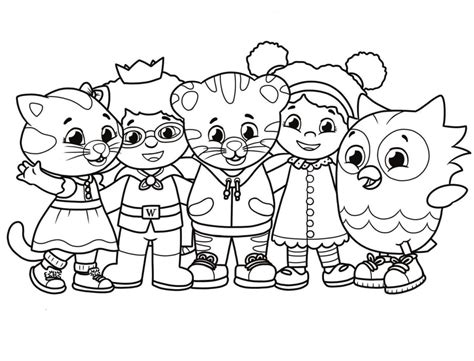 Daniel Tiger Coloring Pages Visual Arts Ideas