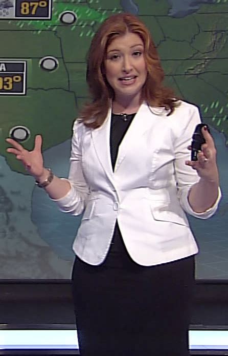 Meteorologist Danielle Banks tracks a lin
