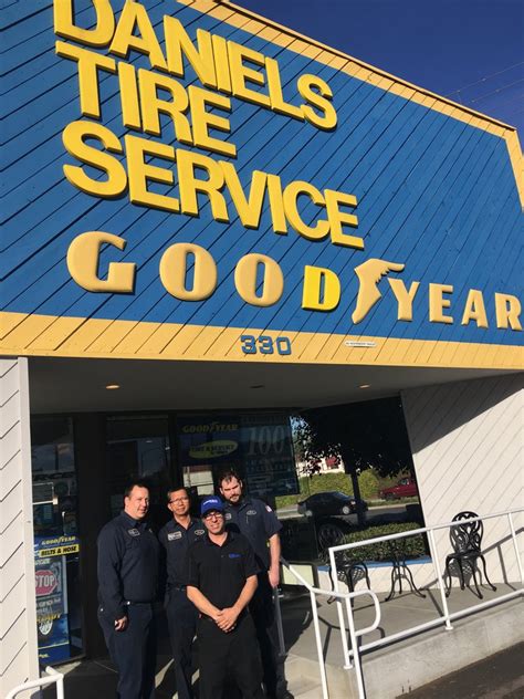Daniels tire service. Tires and Auto Repair in California Since 1911! Your vehicle is one of the largest purchases you will make. We’re here to help you protect it giving you peace of mind knowing your vehicle is ready for life’s journey. We've been providing quality tires and auto repair since 1911 when our founder, R.F. Daniels, opened the first store. 