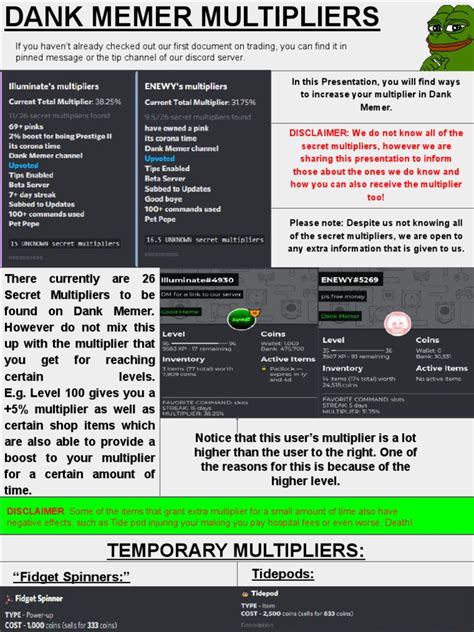 Dank memer multipliers.  Taco allows a player to receive double level ...