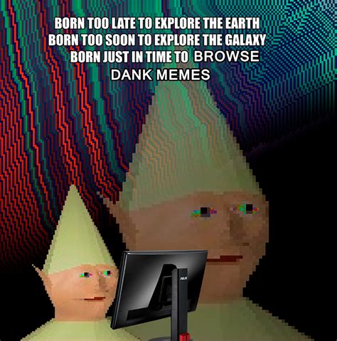 About. "Dank Memes" is an ironic expression used to describe online viral media and in-jokes that are intentionally bizarre or have exhausted their comedic value to the point of being trite or cliché. [5] In this context, the word "dank," originally coined as a term for high quality marijuana, is satirically used as a synonym for "cool.".. 