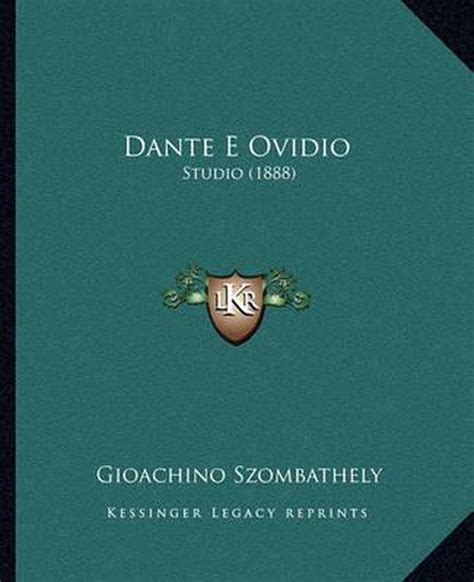 Dante E Ovidio: Studio (Classic Reprint) Amazon.com.br