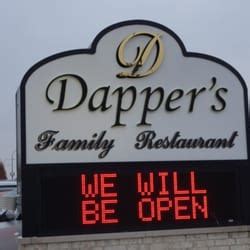 View the online menu of Dappers West Family Restaurant and other restaurants in Addison, Illinois. Dappers West Family Restaurant « Back To Addison, IL. 1.52 mi. American (Traditional), Breakfast & Brunch $$ (630) 543-2700. 980 W Lake St, Addison, IL 60101. Hours. Mon. 6:00am-1:00am. Tue.