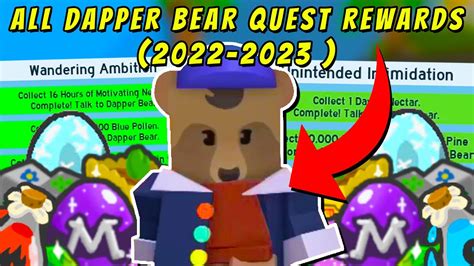 Quest 6 During Dialog: Those Coconut Crabs take a beating. And so do those Tunnel Bears. I wonder who Tunnel Bear is... oh, and Wild Windy Bees. They must be awfully mad to blow you guys away. Quest 6 Completion Dialog: That's one out of five completed. 4 more and you'll get the new items... Quest 6 Rewards: 5,000,000,000 Honey. 5 Purple Potions.