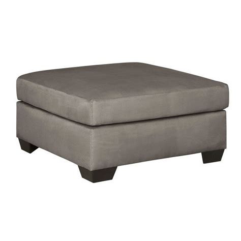 Darcy Cobblestone Oversized Accent Ottoman - Ottomans