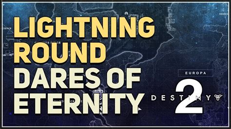 Dares of eternity lightning round. Lightning round in dares of eternity? I got a lightning round in the hive room at the end. But I haven't seen it again since. It either seems incredibly rare or there's a trigger I'm not … 