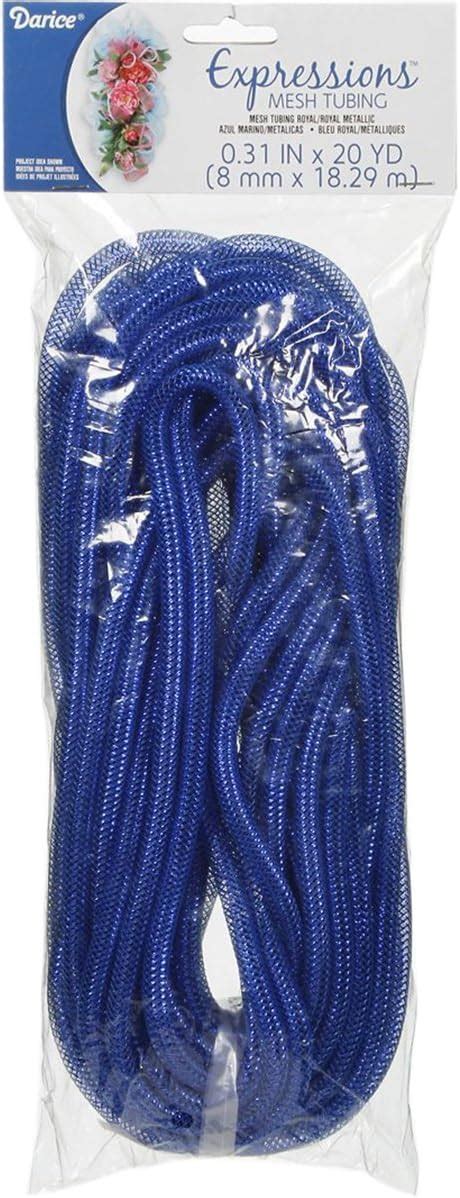 Darice Expressions Blue Mesh Tubing, Royal and Royal Metallic