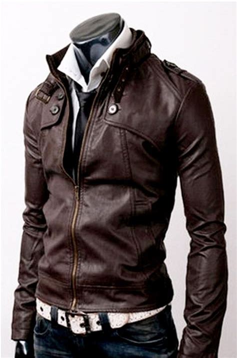 Dark Brown Leather Jacket - Etsy