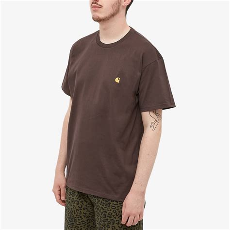 Dark Umber Carhartt Chase T-Shirt 8721-CGLWF