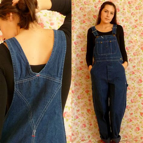 Dark Wash Overalls - Etsy