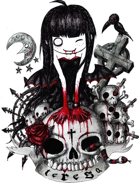 Dark Drawings Creepy Art Emo Art Goth Art Emo Pictures Arte Emo Chibi
