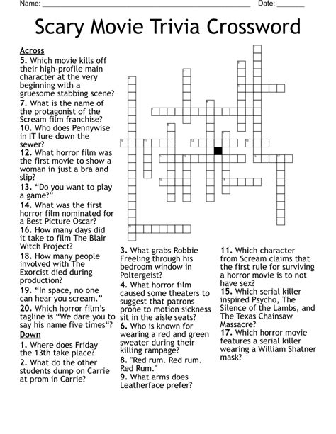 The crossword clue "Dark" movie genre was last seen on April 13, 2024. The answer to this clue is NOIR. ... "Dark" movie genre. Universal. Apr 13, 2024. View All .... 