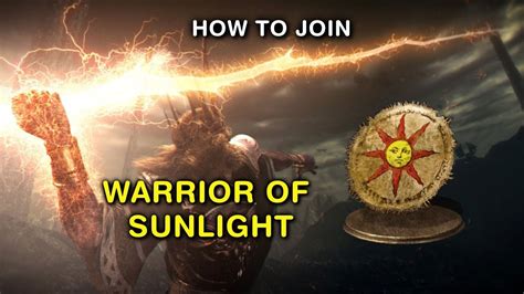 Oct 4, 2011 · Accepted Answer. You can join the Warrior of Sunlight covenant at the Altar of Sunlight. It is located near the bonfire at the end of the bridge where Hellkite, the red drake, is perched. If you are at that bonfire facing the bridge it is through the opening to the left. Warrior of Sunlight requires a 50 faith to join, but you can lower the ... . 
