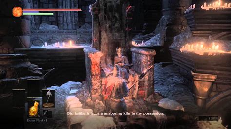 Dark souls 3 transposing kiln. I was so in a hurry to rush NG+ just for the DLC that I forgot to give him the kiln, and now he's dead and I cant make boss weapons from the new boss… 