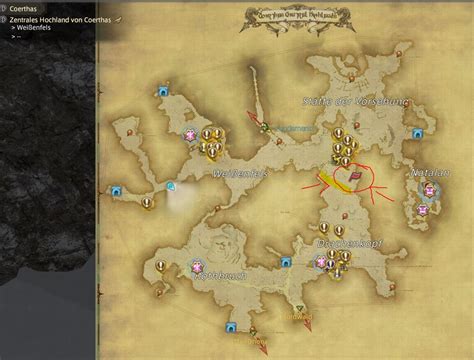 finding darksteel ore. I have gathering and perception over 360. I know its suppose to be at 27, 18 north but its not there. the map guides are bolonly. The spawn point is approximately at X27-Y19 (Haldrath's March - Coerthas Central Highlands, basically just outside Dragonhead to the south and along the west rock wall), but can vary a bit in ...