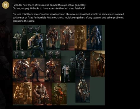 In relatively recent times, a post appeared on the Fatshark forumsthat shared a leaked screenshot of upcoming skins in Warhammer 40,000 Darktide. It’s nothing too over the top, but ever since the original post popped up, fans have been thinking as to what the future of the game is shaping up to look like. Here’s the im…. 