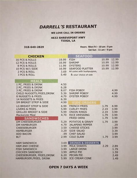 Darrell's Diner in Summerfield, FL, is a American restaurant with average rating of 4.3 stars. See what others have to say about Darrell's Diner. Don’t miss out! Today, Darrell's Diner will open from 6:00 AM to 3:00 PM. Whether you’re a small party of two or celebrating with a group, call ahead and reserve your table at (352) 307-1686.. 