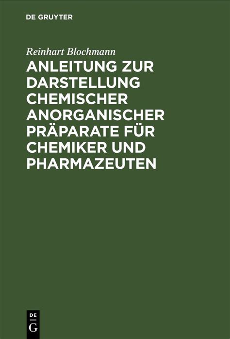 Darstellung anorganischer präparate zur einführung in die präparative anorganische chemie. - Pioneer djm 800 service and repair manual.