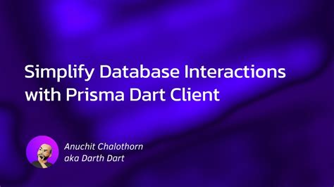 Dart database access.  Jun 5, 2025 · Prisma Client Dart is an auto-generated ty...