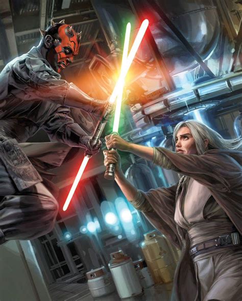 Darth Maul duels Jedi Padawan Darsha Assant shortly before the …