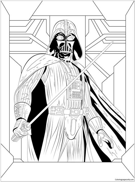 Darth Vader Coloring Pages To Print Coloring Home