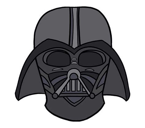 Darth Vader Helmet Drawing Easy