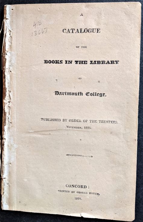 Dartmouth Library Catalogue
