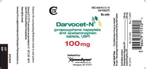 Darvocet n 100. 1 Answer - Posted in: darvocet-n 100, prescription, risk - Answer: I would be very careful because Darvocet's have been pulled from the... 
