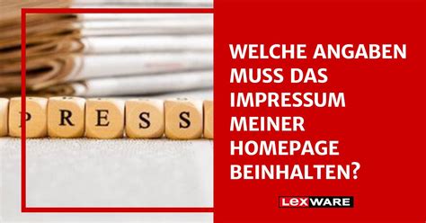 Das Impressum maxit