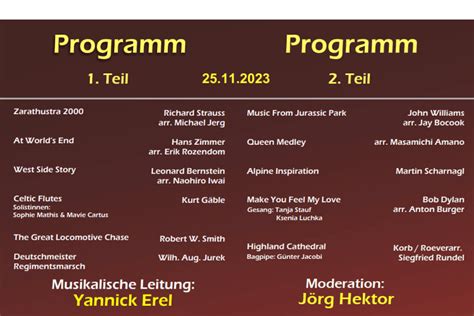
Das Programm ist sehr abwechslungsreich und informativ