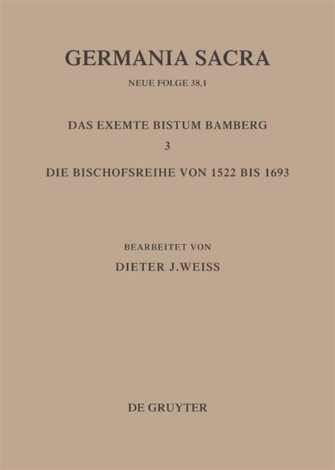 Das exemte bistum bamberg: die bischofsreihe von 1522 bis 1693. - Dune buggy handbook the a z of vw based buggies since 1964 reference.