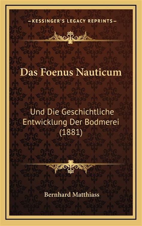 Das foenus nauticum und dessen bedeutung im römischen rechte. - Manuali di manutenzione dei carrelli kress.
