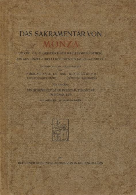 Das sakramentar von monza (im cod. - El ultimo autobus de la linea quince (coleccion literaria).