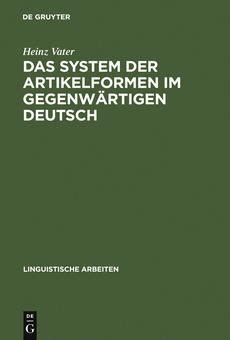 Das system der artikelformen im gegenwärtigen deutsch. - Download for bendix avionics service manuals.