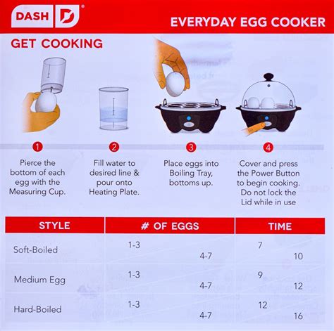 Dash egg cooker instructions. DASH Rapid Egg Cooker: 6 Egg Capacity Electric Egg Cooker for Hard Boiled Eggs, Poached Eggs, Scrambled Eggs, or Omelets with Auto Shut Off Feature - Black Visit the DASH Store 4.7 4.7 out of 5 stars 119,114 ratings 