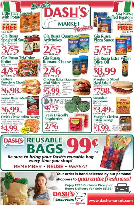 By doing this, you'll stay up-to-date with the latest weekly Dash's Market flyer.The current sales ad features a total of 12 pages of discounted items and promotions and is valid from Sunday, October 1, 2023 and you can also explore previews + Dash's Market ad for next week. In total, there are 1 store ads and catalogs available for the last week.. 