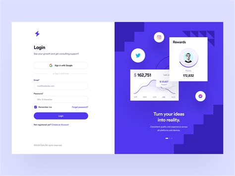 Dashboard Login & Sign Up by Oğuz Yağız Kara on Dribbble