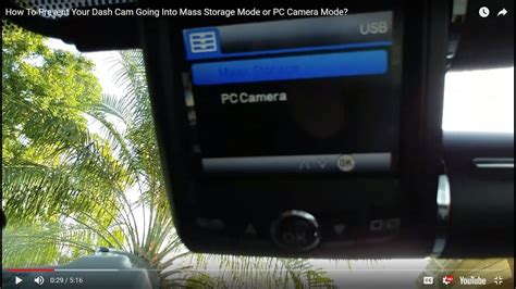 Dashcam shows Mass Storage or PC Mode and is not recording