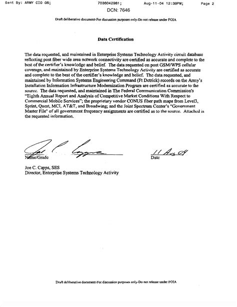 Data Certification Letter Digital Library