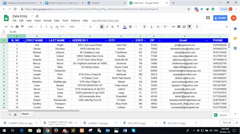 Data Entry Spreadsheet Template Google Spreadshee data entry