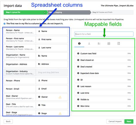 Data Mapping Spreadsheet Template with How Can I Import Data Into