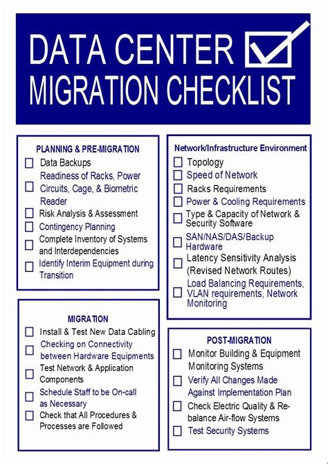 Data Migration Checklist Template