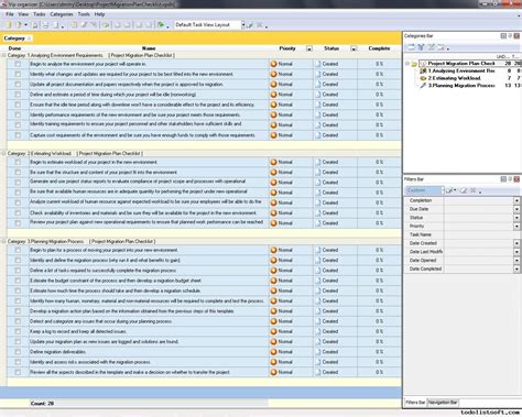 Data Migration Checklist Template Excel
