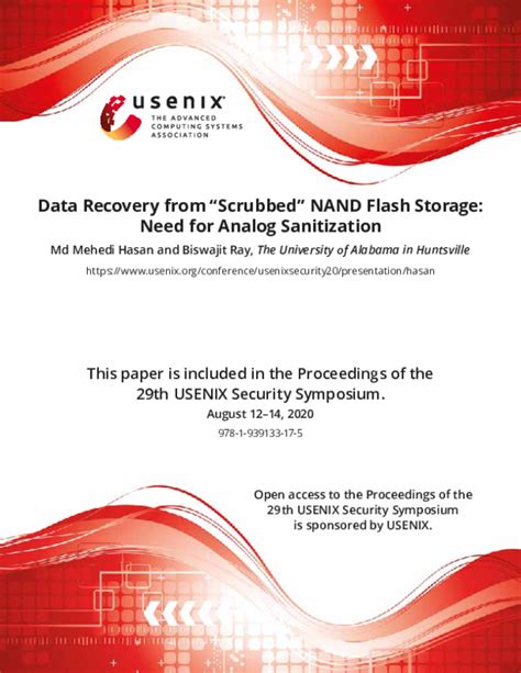 Data Recovery from “Scrubbed” NAND Flash Storage: Need for …