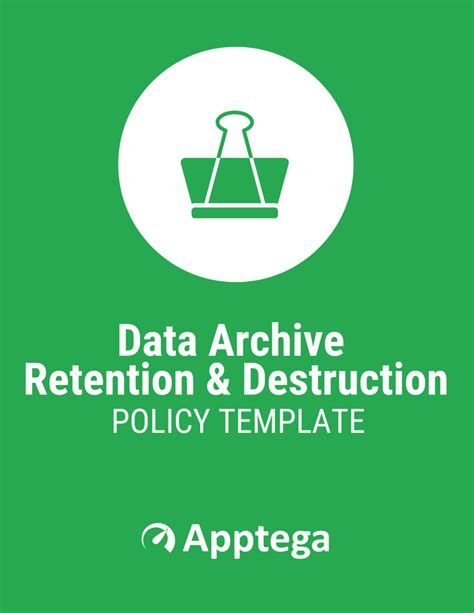 Data Retention Policy Template Apptega