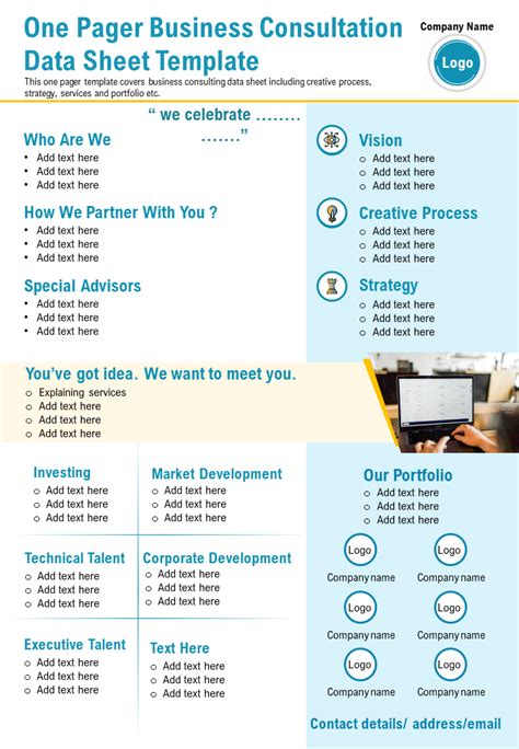 Data Sheet Templates Designs